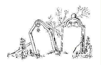 Drawing of gravestones